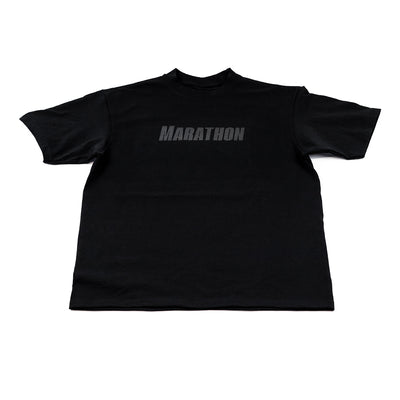 Marathon Lifestyle Tonal T-Shirt - Black - Front
