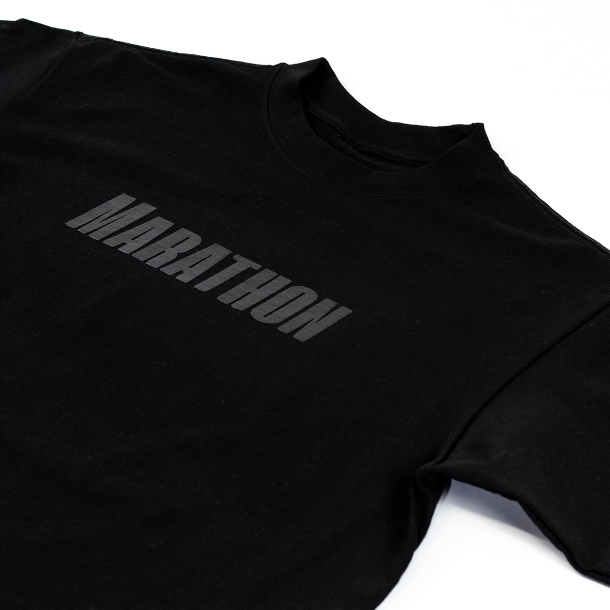 Marathon Lifestyle Tonal T-Shirt - Black - Detail