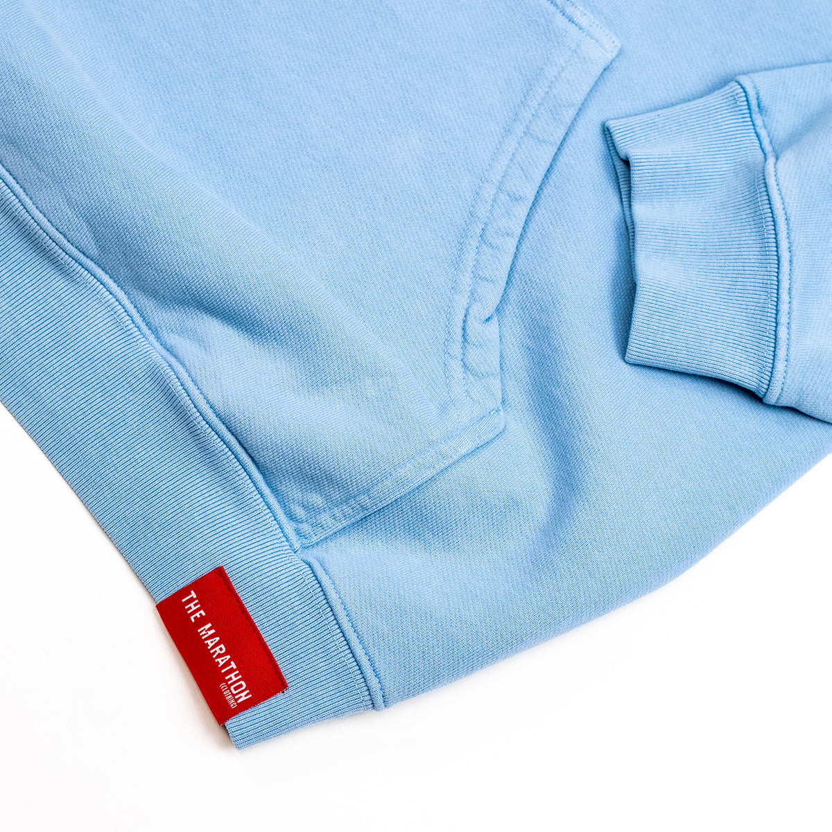 Slauson Block Print Hoodie - Carolina Blue / Black - Detail