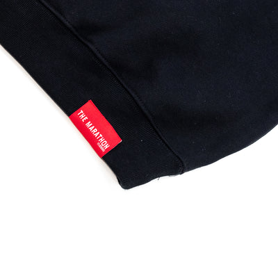 Slauson Block Print Crewneck Sweatshirt - Black / Black - Woven Label
