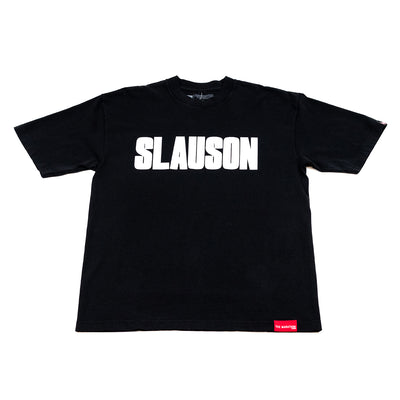 Slauson Block Print T-shirt - Black / White - Front