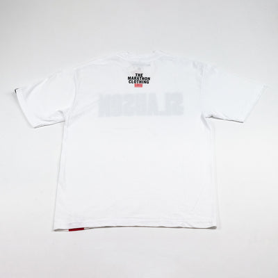Slauson Block Print T-shirt - White / Black - Back