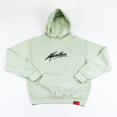 Marathon Signature Hoodie - Pistachio/Black - Front