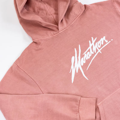 Marathon Signature Hoodie - Salmon/White - Detail