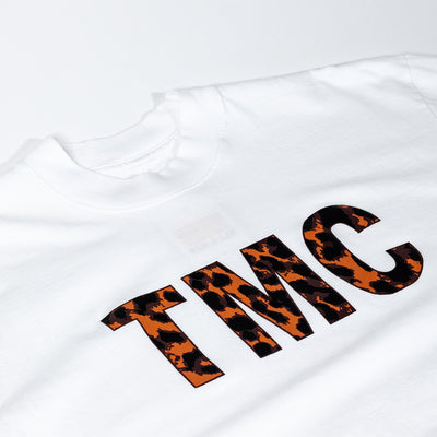 TMC T-shirt - White/Leopard - Chest Detail