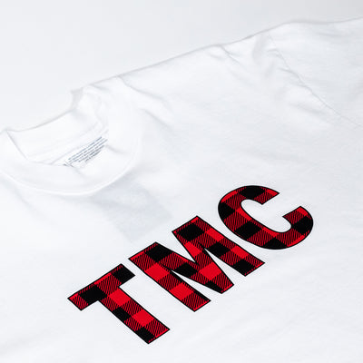 TMC Flannel T-shirt - White - Chest Detail