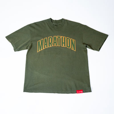 Marathon Varsity T-shirt - Olive/Olive- Front