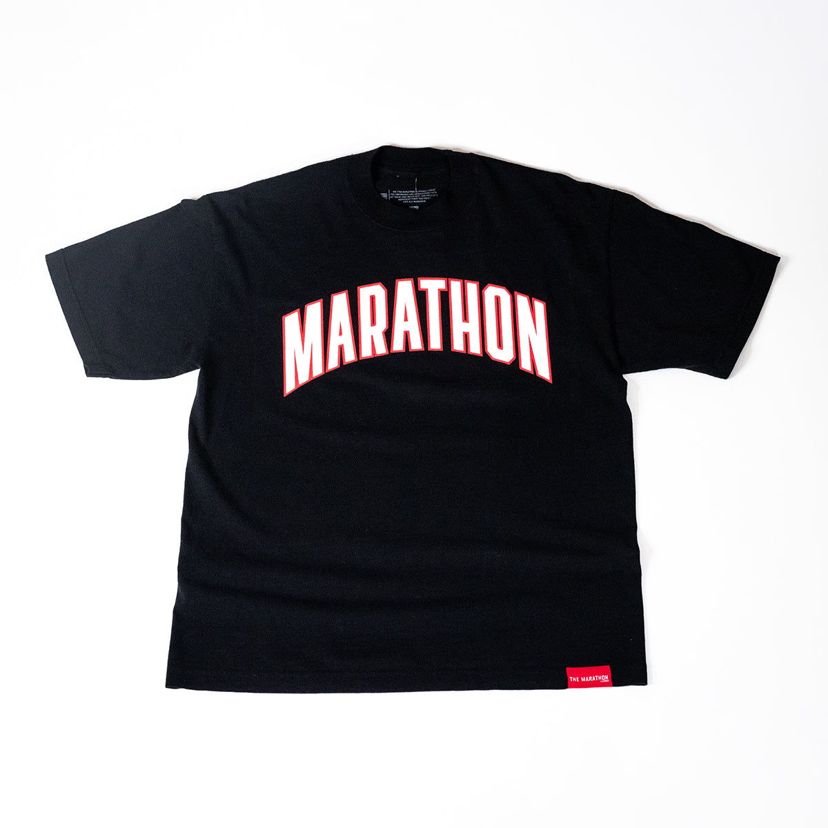 Marathon Varsity T-shirt - Black/White - Front