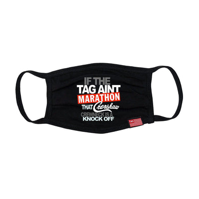 Marathon Tag Face Mask - Black-The Marathon Clothing