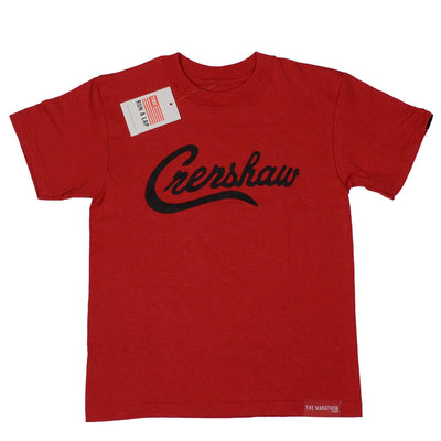 Crenshaw Kid's T-Shirt - Red/Black-The Marathon Clothing