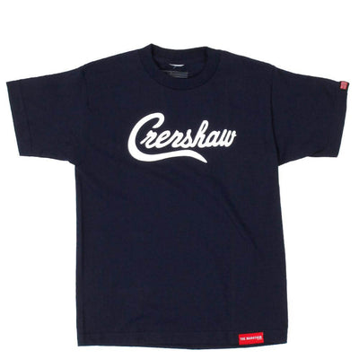 Crenshaw Kid's T-Shirt - Navy/White-The Marathon Clothing