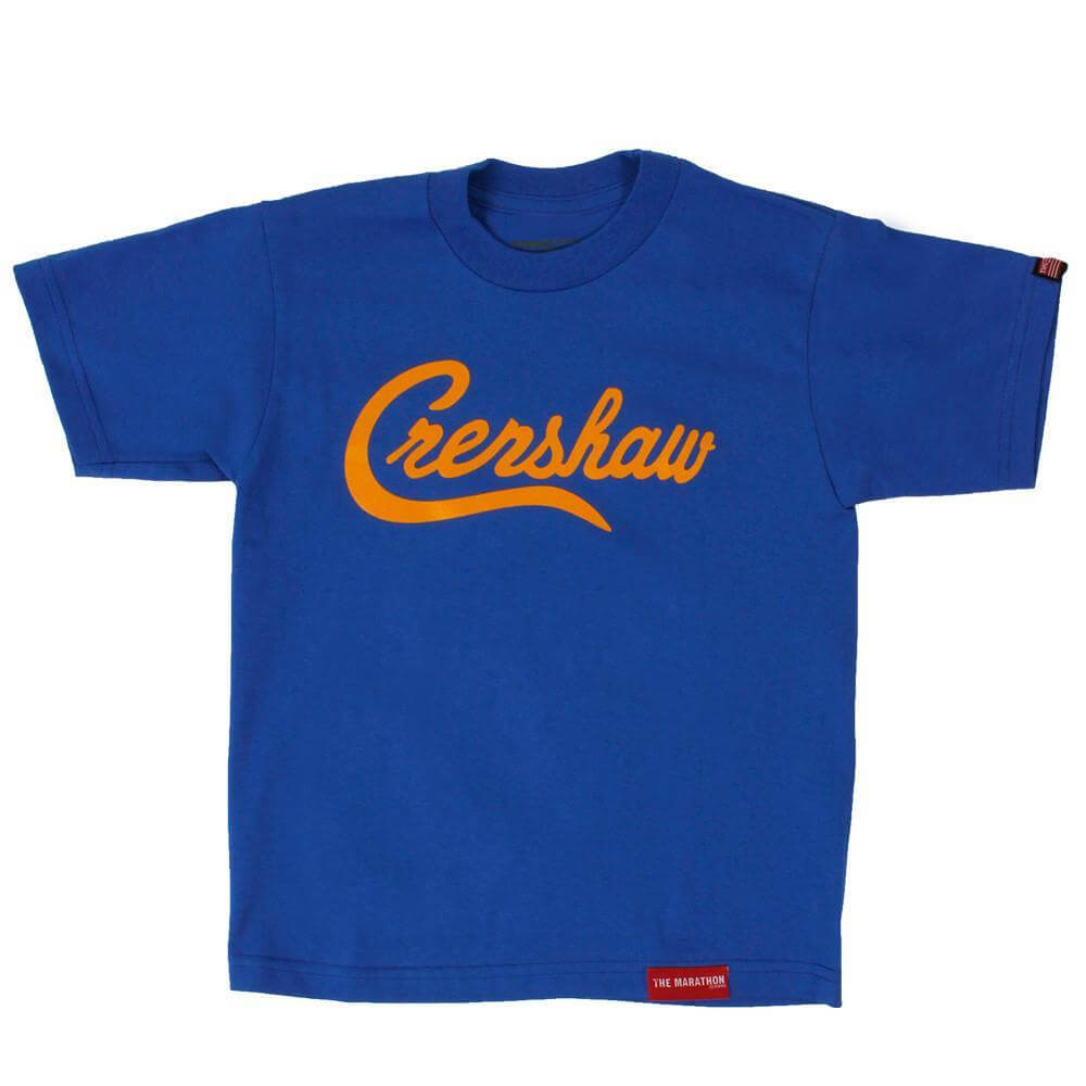 Crenshaw Kid's T-Shirt - Royal/Yellow-The Marathon Clothing