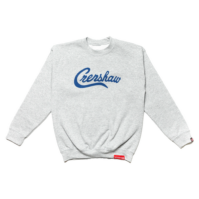 Crenshaw Kid's Crewneck - Heather Grey/Royal-The Marathon Clothing