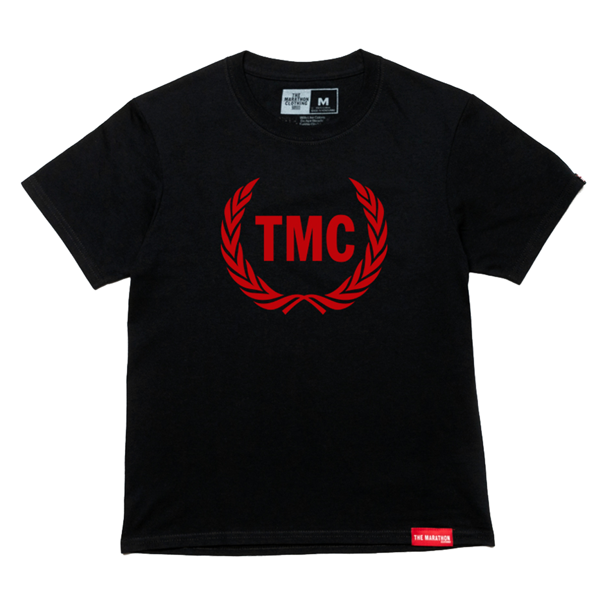 TMC Laurel Kid's T-Shirt - Black/Red-The Marathon Clothing