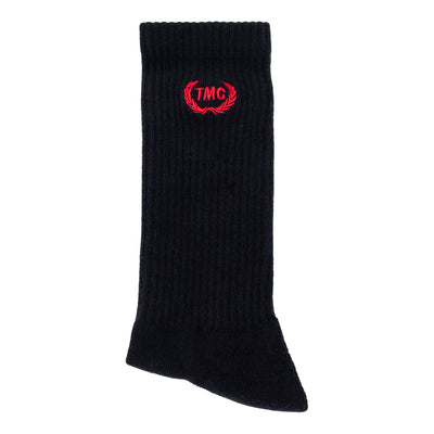 TMC Laurel (Embroidered) Sock - Black/Red