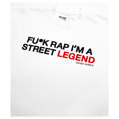 Street Legend T-shirt - White/Black-The Marathon Clothing