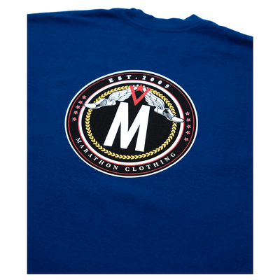 TMC Established Seal T-shirt - Royal/White-The Marathon Clothing