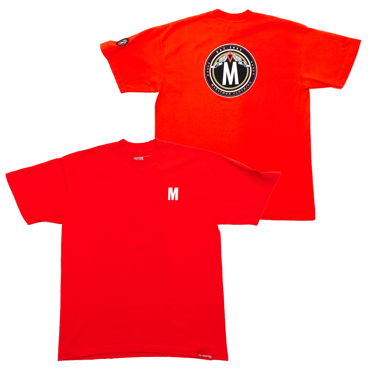 TMC Established Seal T-shirt - Red/White-The Marathon Clothing