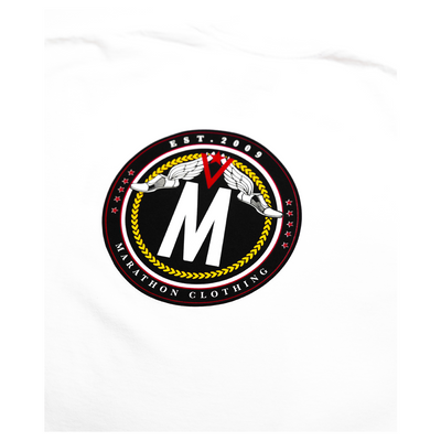 TMC Established Seal T-shirt - White/Red-The Marathon Clothing