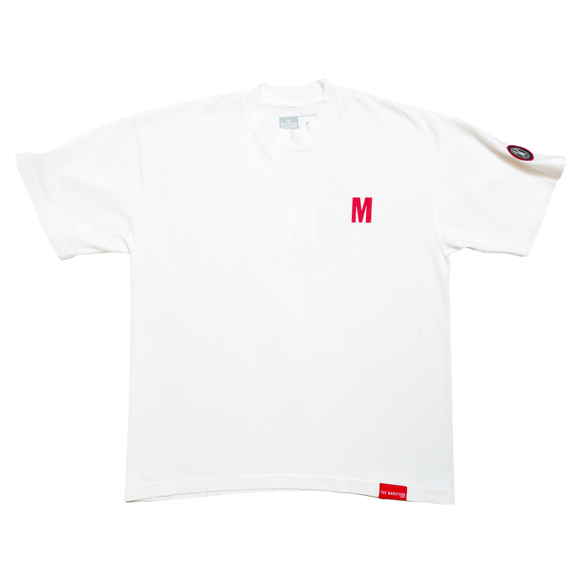 TMC Established Seal T-shirt - White/Red-The Marathon Clothing