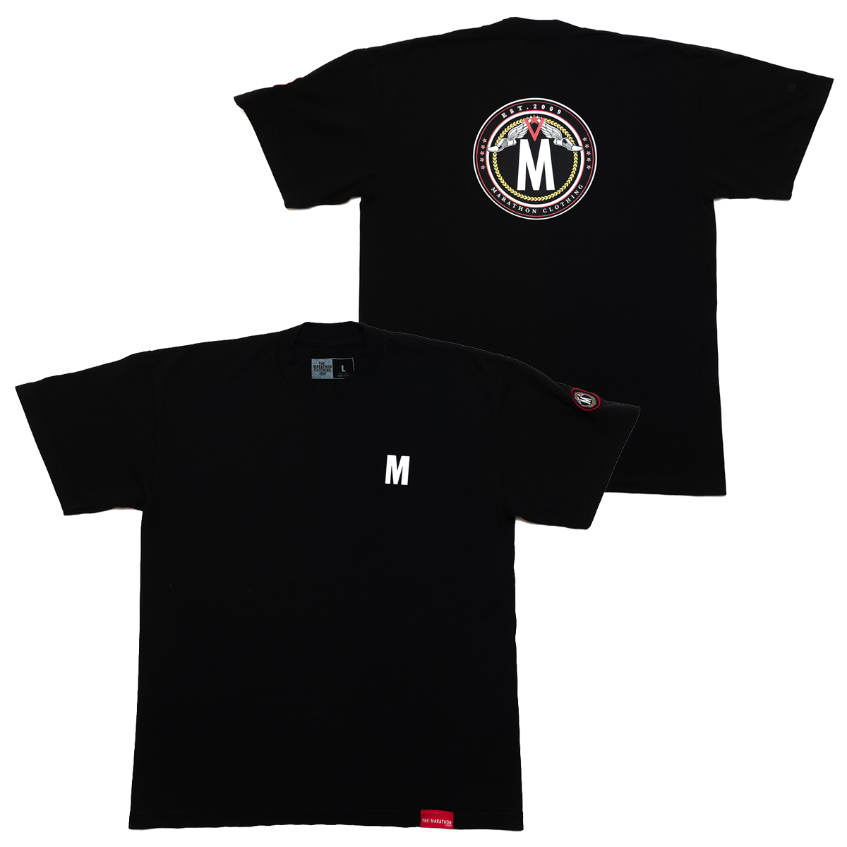 TMC Established Seal T-shirt - Black/White-The Marathon Clothing