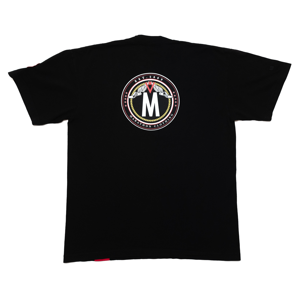 TMC Established Seal T-shirt - Black/Red-The Marathon Clothing