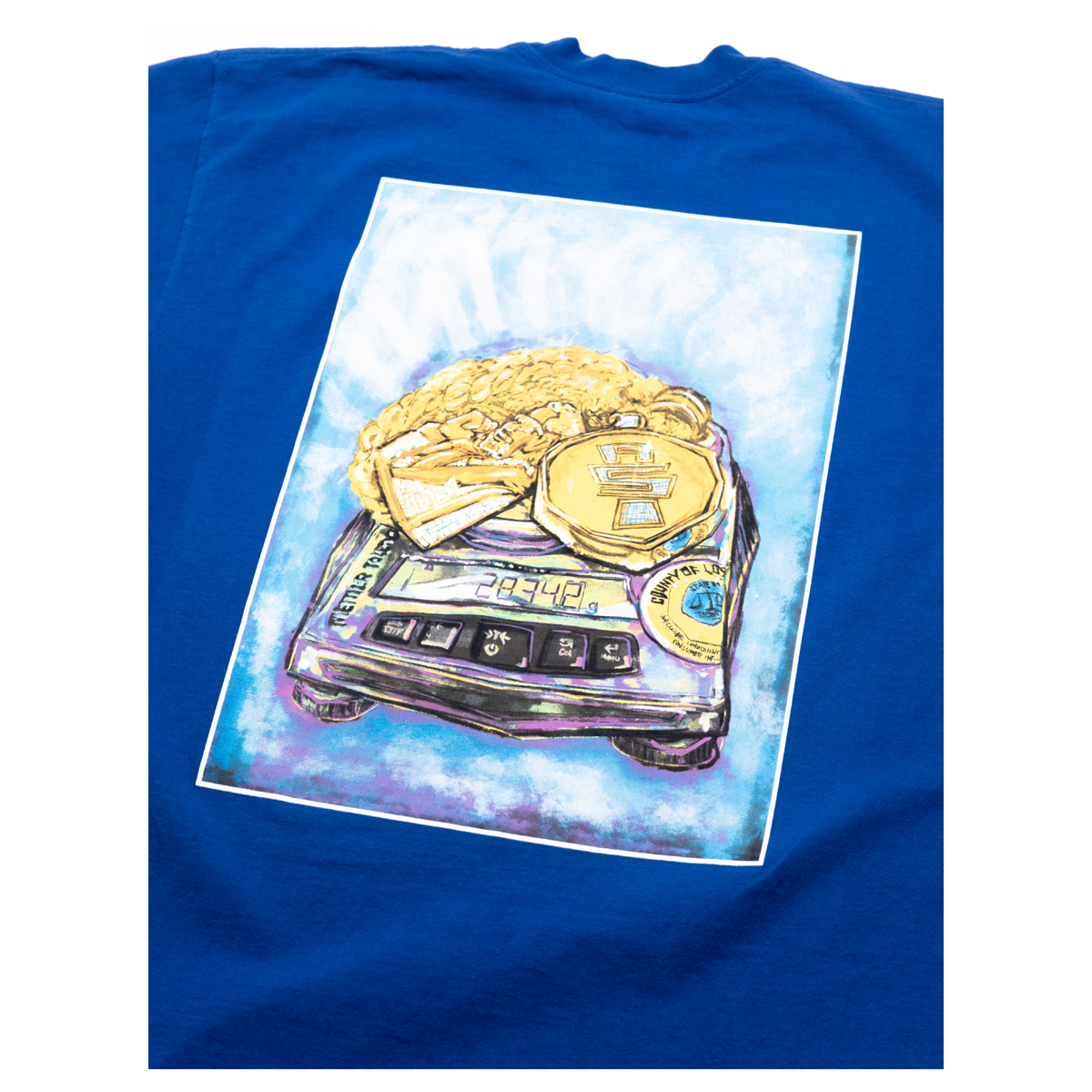 Grams & Gold Chains (Artwork) T-shirt - Royal-The Marathon Clothing
