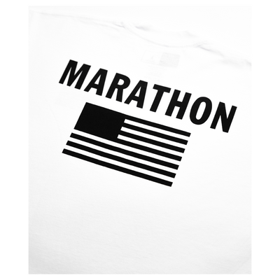 TMC Color Block Flag T-shirt - White/Black-The Marathon Clothing