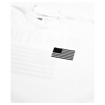 TMC Color Block Flag T-shirt - White/Black-The Marathon Clothing