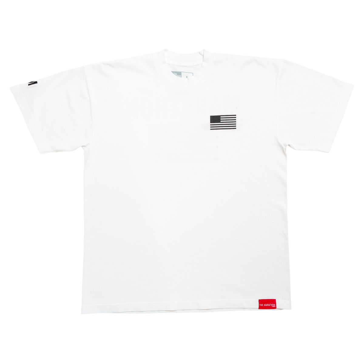 TMC Color Block Flag T-shirt - White/Black-The Marathon Clothing