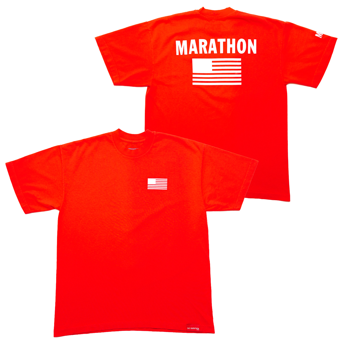 TMC Color Block Flag T-shirt - Red/White-The Marathon Clothing