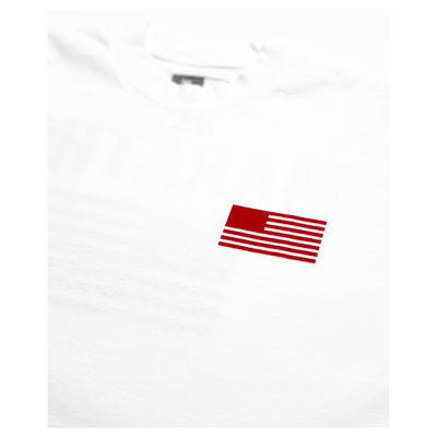 TMC Color Block Flag T-shirt - White/Red-The Marathon Clothing