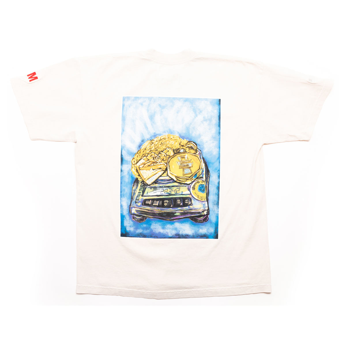 Grams & Gold Chains (Artwork) T-shirt - Off White-The Marathon Clothing