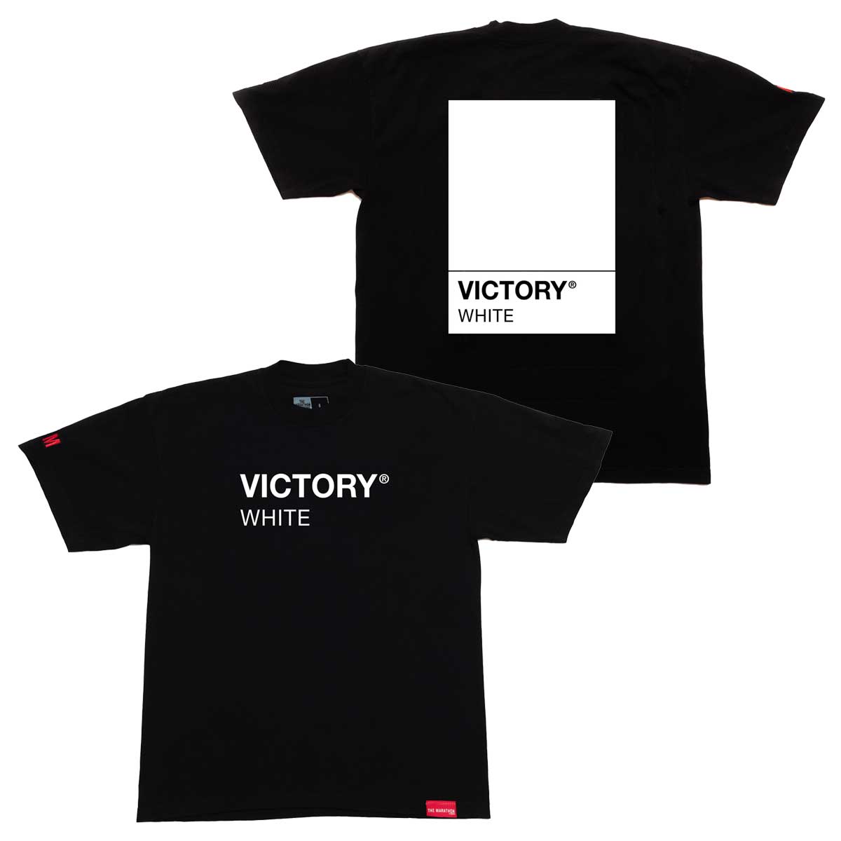 Victory White Pantone T-shirt - Black