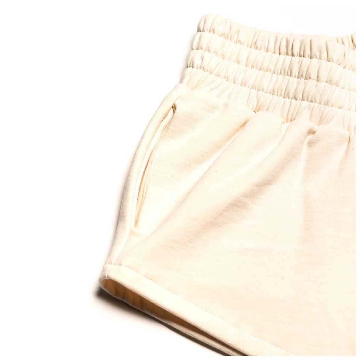 Marathon Womens Boxer Fleece Shorts - Natural