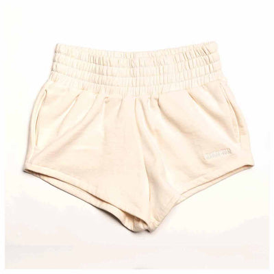 Marathon Womens Boxer Fleece Shorts - Natural