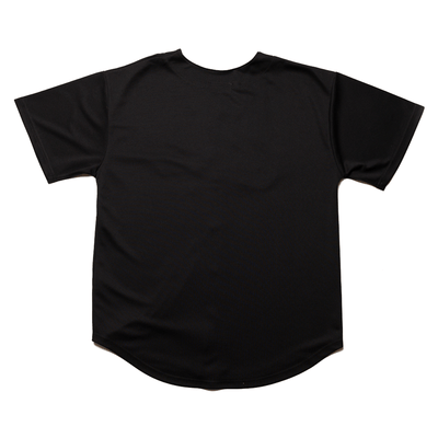 Crenshaw Baseball Jersey - Solid Black/White-The Marathon Clothing