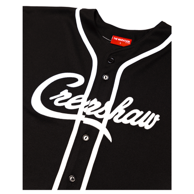 Crenshaw Baseball Jersey - Black-The Marathon Clothing