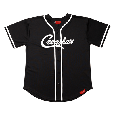 Crenshaw Baseball Jersey - Black-The Marathon Clothing