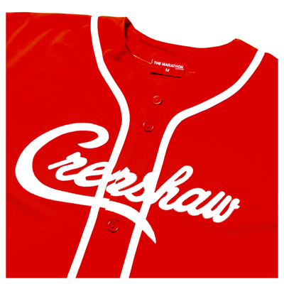 Crenshaw Baseball Jersey - Red-The Marathon Clothing