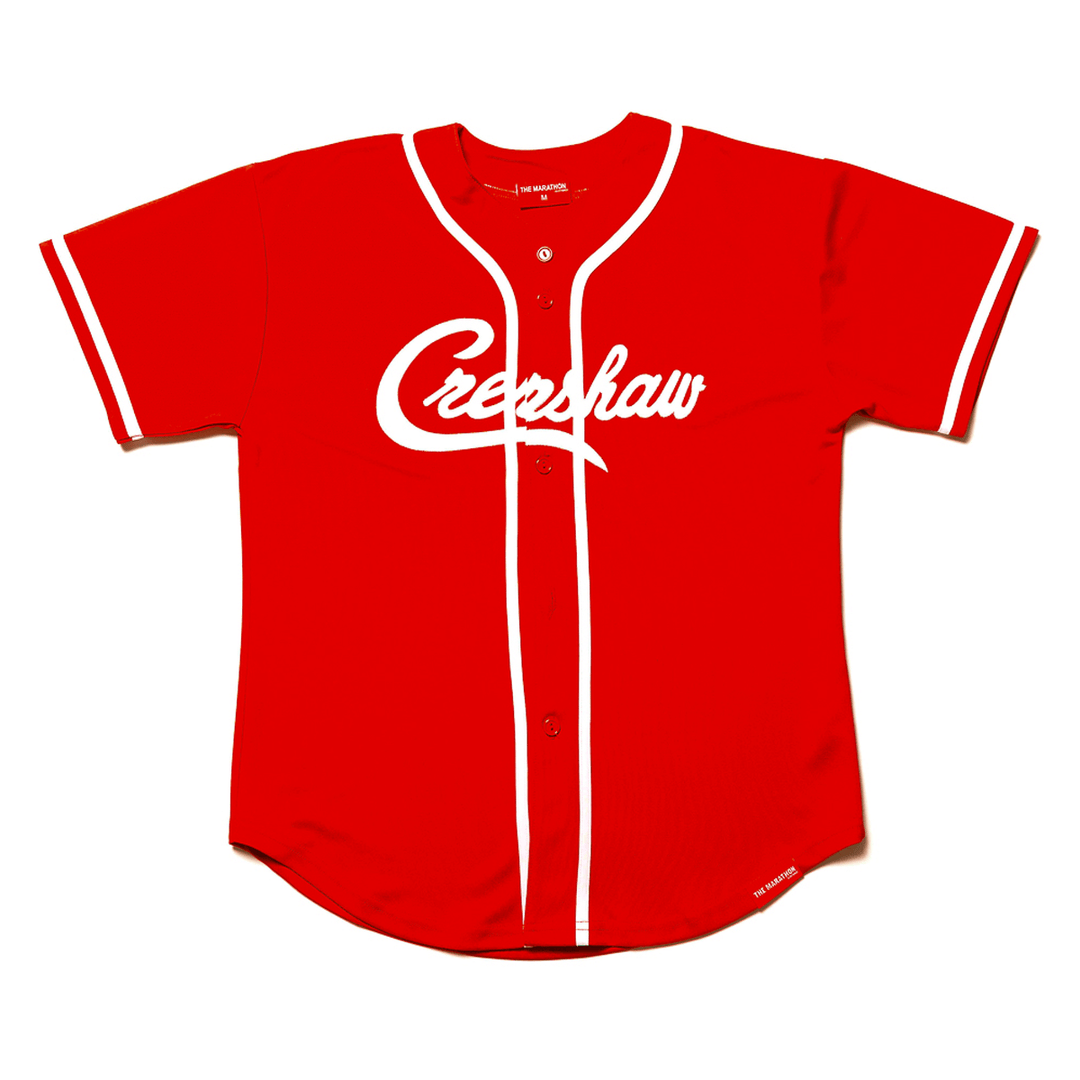Crenshaw Baseball Jersey - Red  The Marathon Clothing