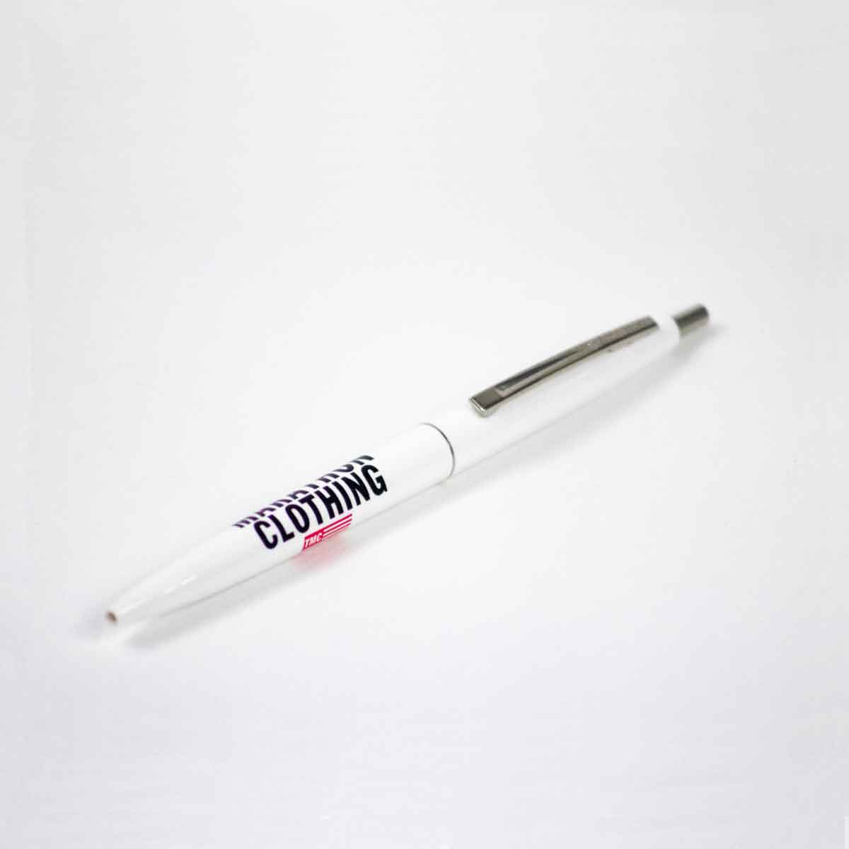 TMC Stacked Logo Pen - White