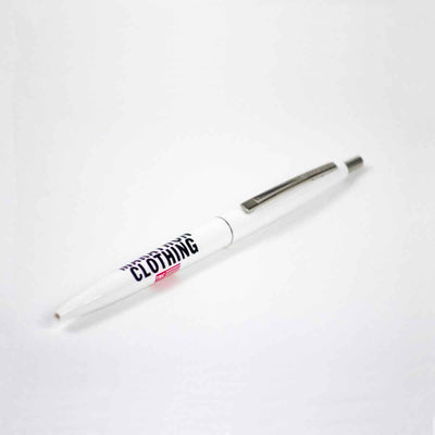 TMC Stacked Logo Pen - White