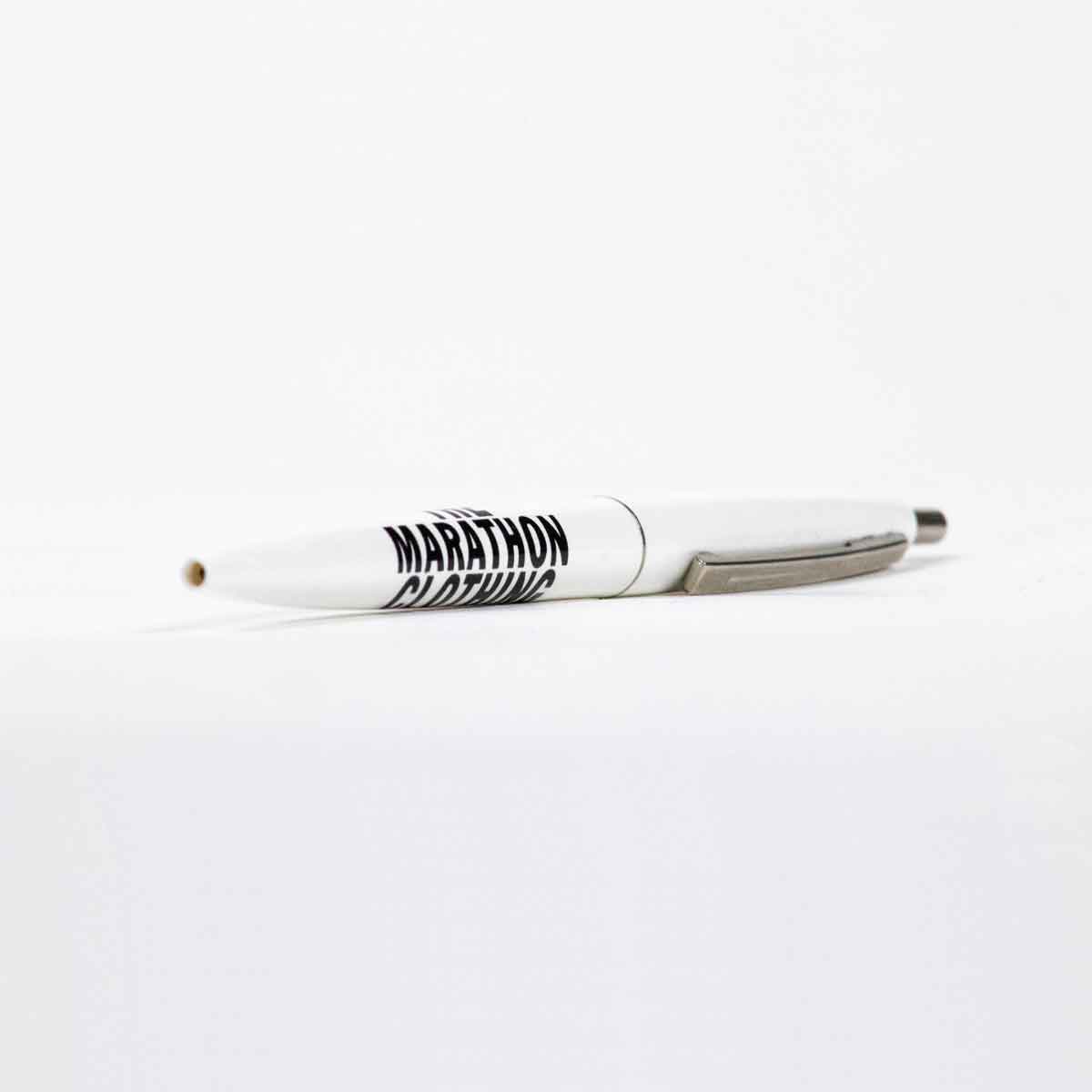 TMC Stacked Logo Pen - White