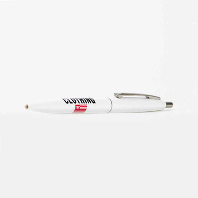 TMC Stacked Logo Pen - White