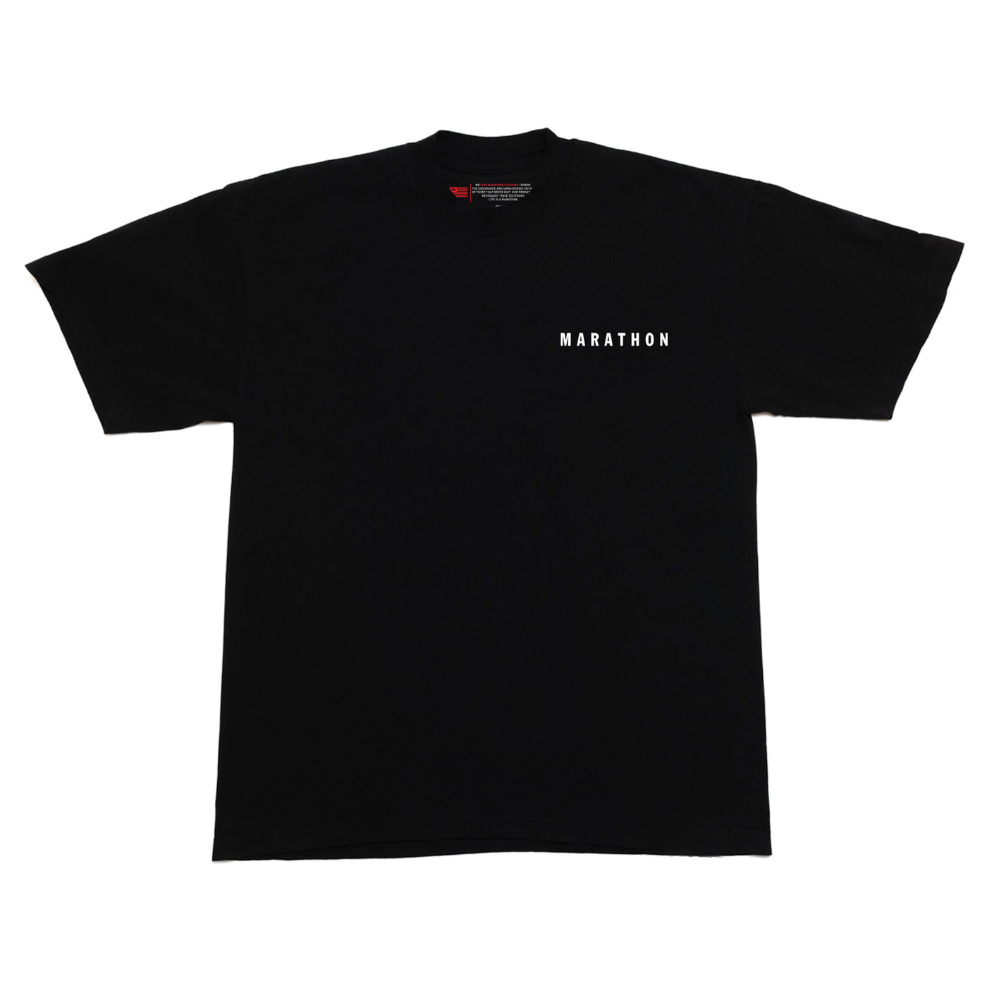 Marathon Signature T-Shirt - Black/White - Front