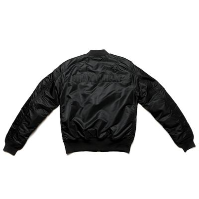 Marathon Bomber Jacket - Black / Black- The Marathon Clothing