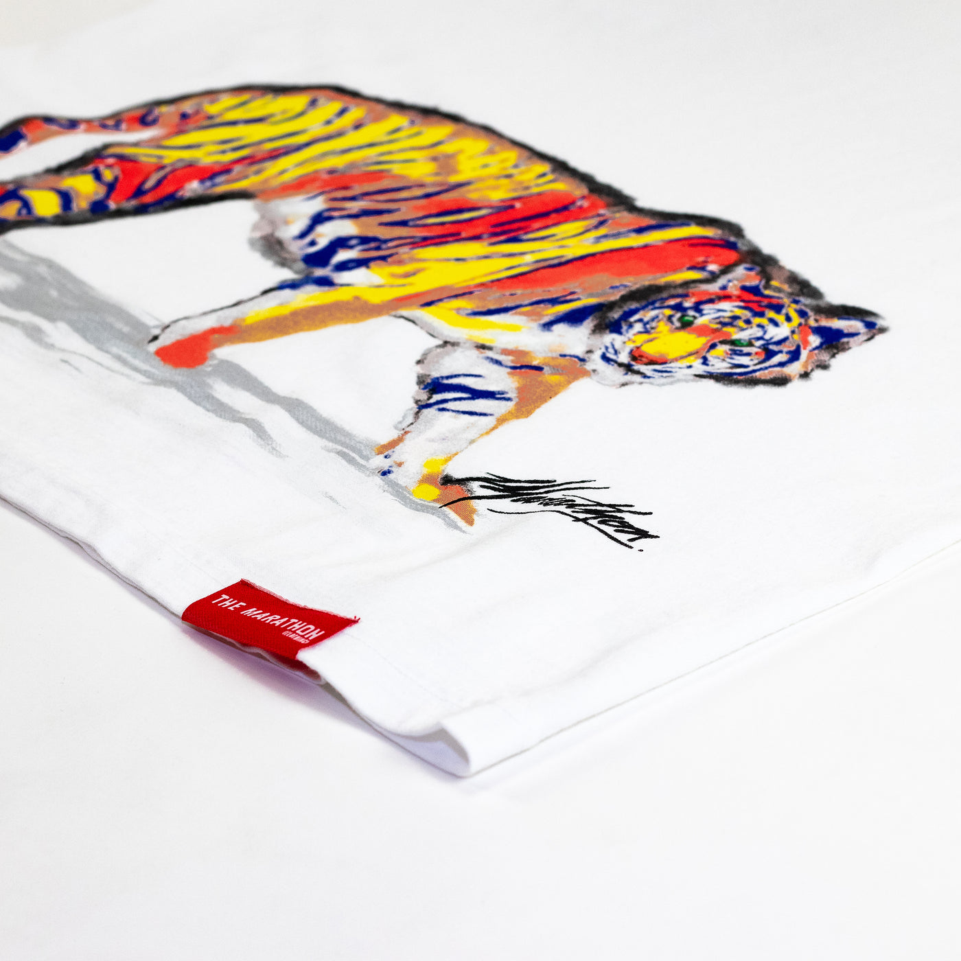 Marathon Painted Tiger T-shirt - White - Detail 2