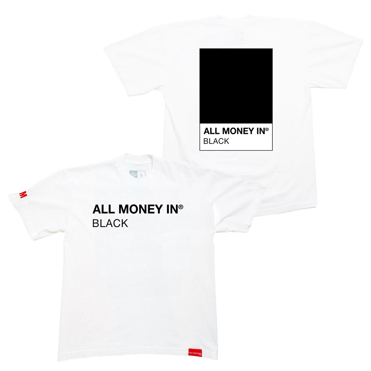All Money In Black Pantone T-shirt - White