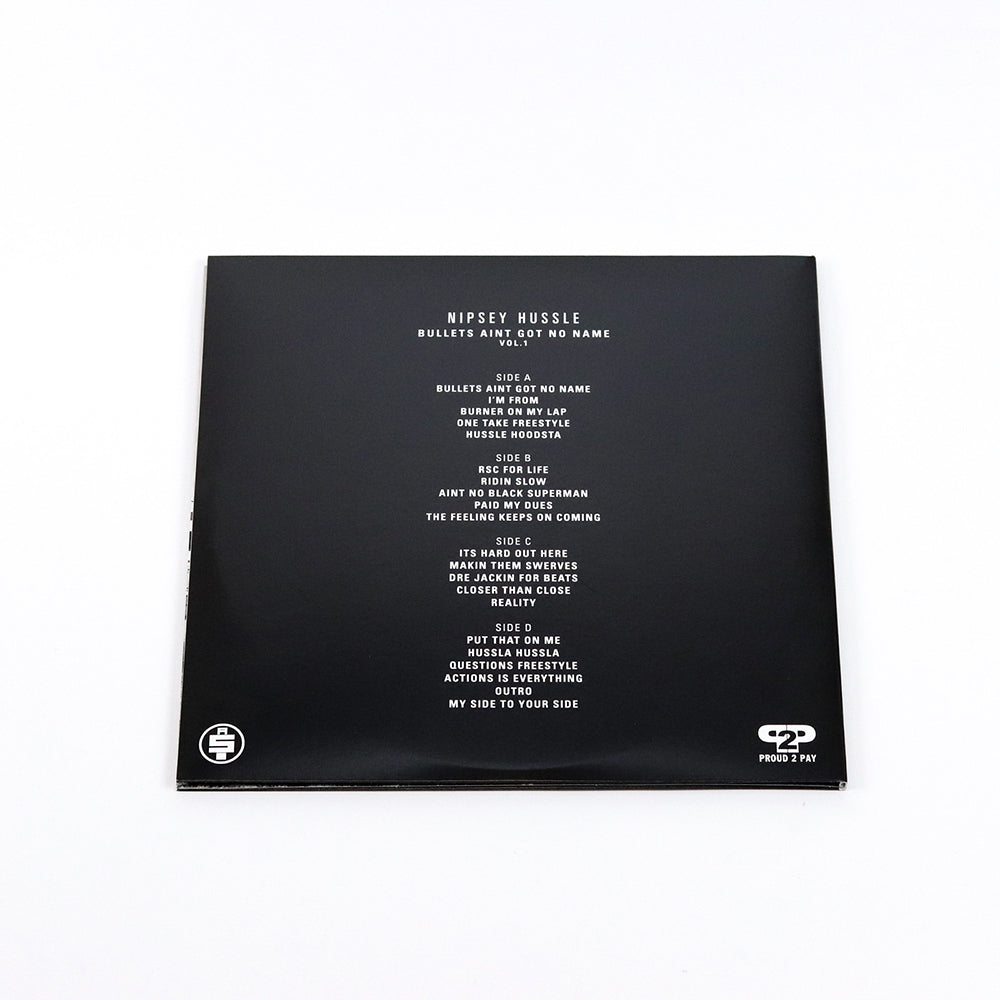 Nipsey Hussle Bullets Aint Got No Name Vol. 1 Vinyl Back